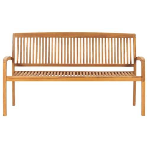 ivdaXL Složiva vrtna klupa s jastukom 159 cm od masovne tikovine - Svjetlozelena 150 cm 1 Cijena