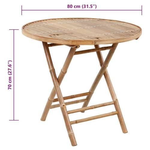 5-dijelni sklopivi vrtni blagovaonski set od bambusa - Bež 40 x 40 x 4 cm 4 Cijena