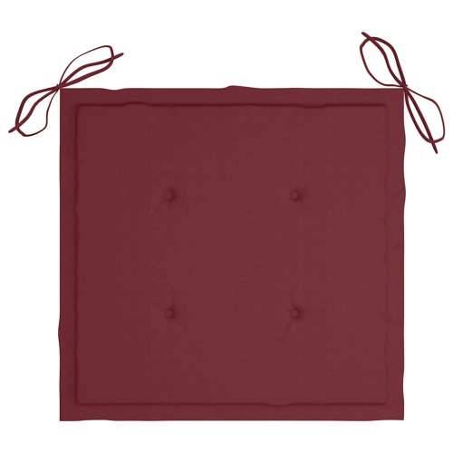 Sklopive vrtne stolice s jastucima 2 kom od bambusa - boja crnog vina 2 40 x 40 x 4 cm 1 Cijena