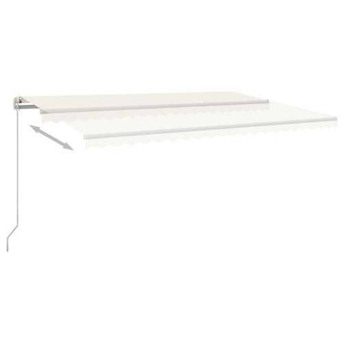 Tenda na ručno uvlačenje s LED svjetlima 500x350 cm krem - Krema 500 x 350 cm 1 Cijena