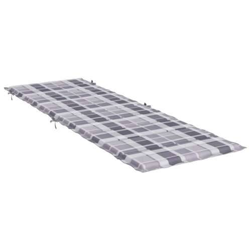 Jastuk za ležaljku sivi karirani 186 x 58 x 3 cm tkanina Oxford Cijena