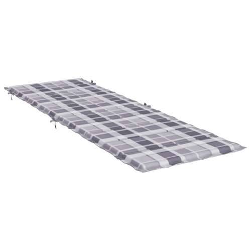 Jastuk za ležaljku sivi karirani 186x58x4 cm tkanina Oxford - Sivi karirani uzorak 1 Cijena