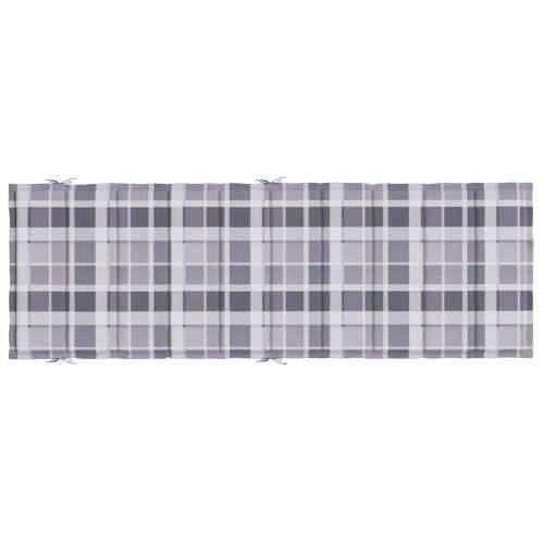 Jastuk za ležaljku sivi karirani 186x58x4 cm tkanina Oxford - Sivi karirani uzorak 1 Cijena