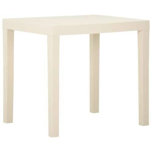Vrtni stol bijeli 79 x 65 x 72 cm plastični Cijena