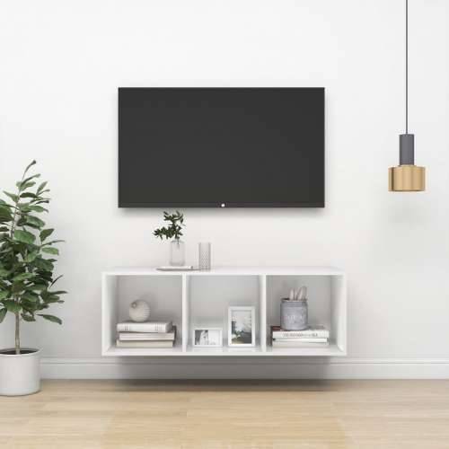 Zidni TV ormarić bijeli 37 x 37 x 107 cm od konstruiranog drva - Bijela 1 107 cm Cijena