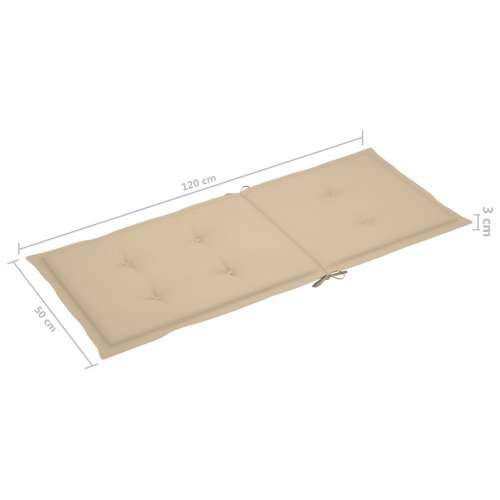 Sklopive vrtne stolice s jastucima 6 kom od bagremovog drva - Bež 120 x 50 x 3 cm 6 1 Cijena