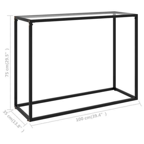 Konzolni stol prozirni 100 x 35 x 75 cm od kaljenog stakla Cijena