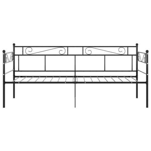 Okvir za krevet na razvlačenje crni metalni 90 x 200 cm - Crna Cijena