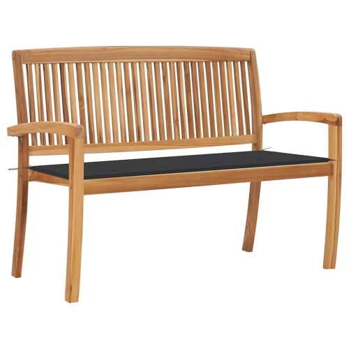 Složiva vrtna klupa s jastukom 128,5 cm od masovne tikovine - Antracit 120 cm 1 Cijena