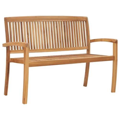 Složiva vrtna klupa s jastukom 128,5 cm od masovne tikovine - Antracit 120 cm 1 Cijena