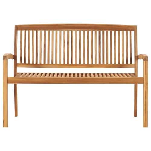 Složiva vrtna klupa s jastukom 128,5 cm od masovne tikovine - Antracit 120 cm 1 Cijena