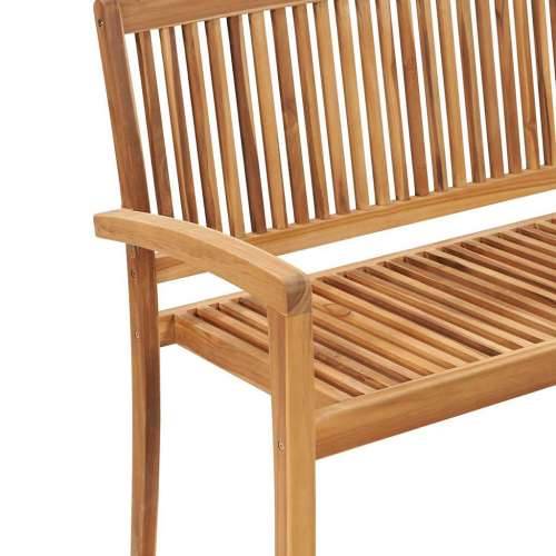 Složiva vrtna klupa s jastukom 128,5 cm od masovne tikovine - Antracit 120 cm 1 Cijena