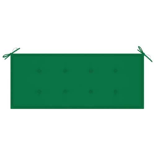 Složiva vrtna klupa s jastukom 128,5 cm od masovne tikovine - Zelena 120 cm 1 Cijena