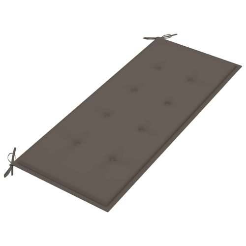 Složiva vrtna klupa s jastukom 128,5 cm od masovne tikovine - Sivo-smeđa 120 cm 1 Cijena