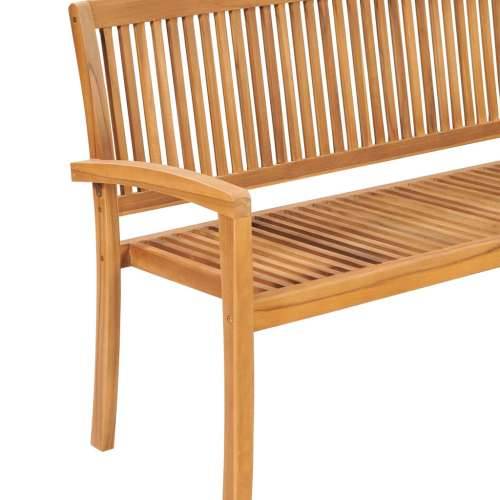Složiva vrtna klupa s jastukom 159 cm od masovne tikovine - Antracit 150 cm 1 Cijena