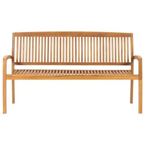 Složiva vrtna klupa s jastukom 159 cm od masovne tikovine - Krema 150 cm 1 Cijena