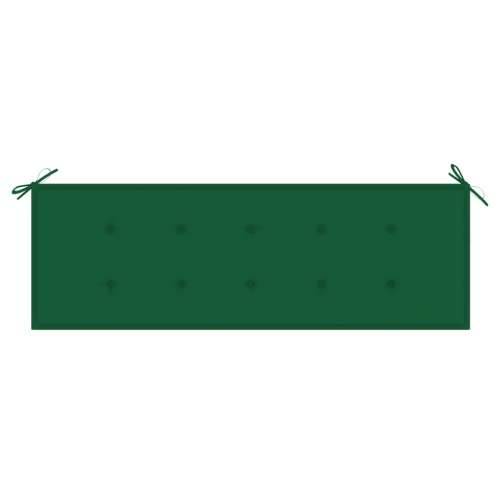 Složiva vrtna klupa s jastukom 159 cm od masovne tikovine - Zelena 150 cm 1 Cijena