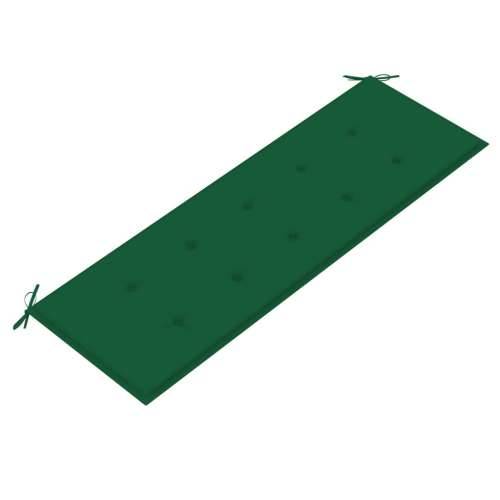 Složiva vrtna klupa s jastukom 159 cm od masovne tikovine - Zelena 150 cm 1 Cijena