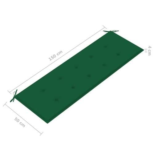 Složiva vrtna klupa s jastukom 159 cm od masovne tikovine - Zelena 150 cm 1 Cijena