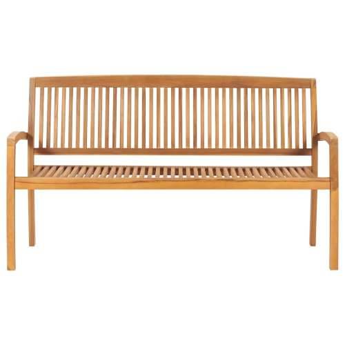 Složiva vrtna klupa s jastukom 159 cm od masovne tikovine - Crna 150 cm 1 Cijena