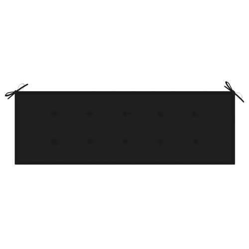 Složiva vrtna klupa s jastukom 159 cm od masovne tikovine - Crna 150 cm 1 Cijena