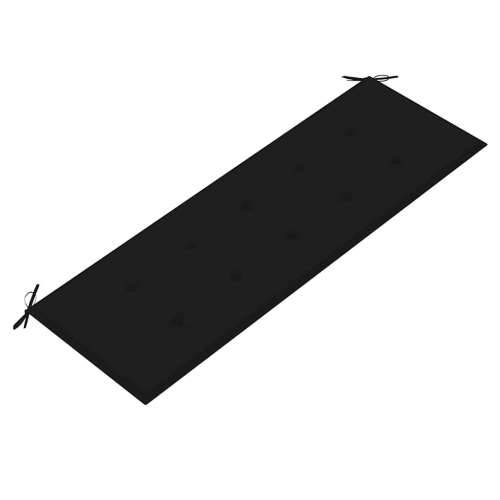 Složiva vrtna klupa s jastukom 159 cm od masovne tikovine - Crna 150 cm 1 Cijena