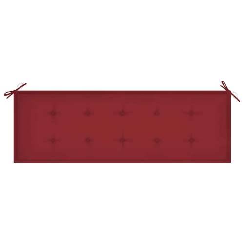 Složiva vrtna klupa s jastukom 159 cm od masovne tikovine - boja crnog vina 150 cm 1 Cijena