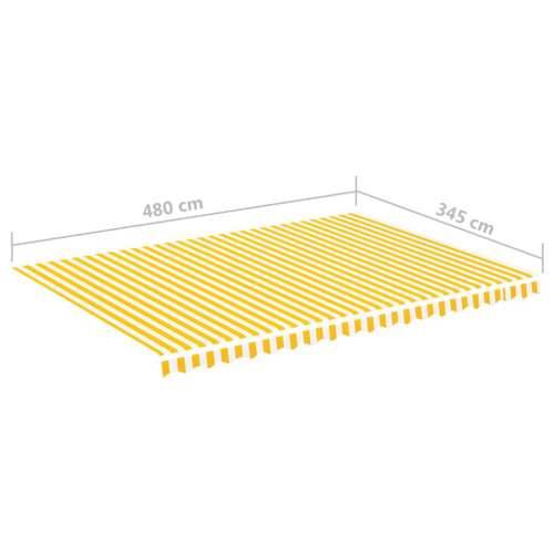 Zamjenska tkanina za tendu žuto-bijela 5 x 3,5 m Cijena