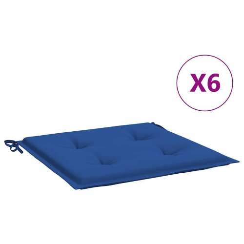 Jastuci za vrtne stolice 6 kom plavi 40x40x4 cm od tkanine - Kraljevski plava 40 x 40 x 3 cm 6 Cijena
