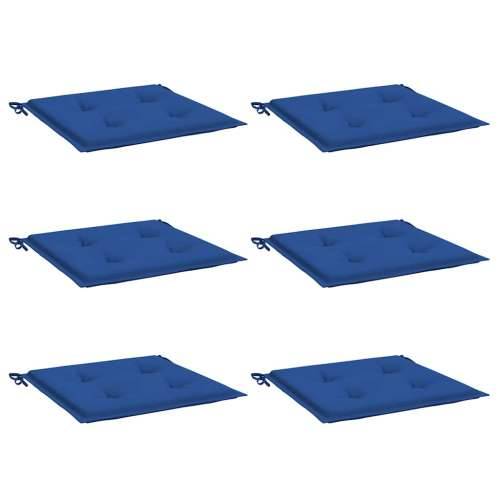 Jastuci za vrtne stolice 6 kom plavi 40x40x4 cm od tkanine - Kraljevski plava 40 x 40 x 3 cm 6 Cijena