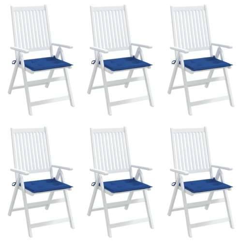 Jastuci za vrtne stolice 6 kom plavi 50 x 50 x 3 cm od tkanine Cijena