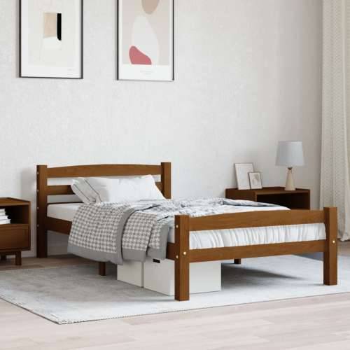 Okvir za krevet od masivne borovine boja meda 100 x 200 cm - boja meda 100 x 200 cm Cijena