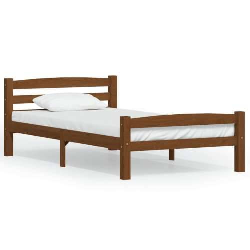 Okvir za krevet od masivne borovine boja meda 100 x 200 cm - boja meda 100 x 200 cm Cijena