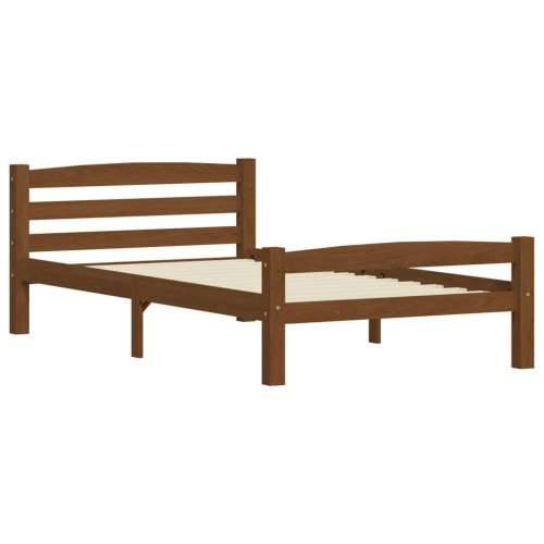 Okvir za krevet od masivne borovine boja meda 100 x 200 cm - boja meda 100 x 200 cm Cijena