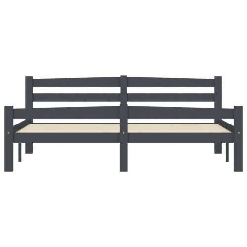 Okvir za krevet od masivne borovine tamnosivi 160 x 200 cm - Tamno siva 160 x 200 cm Cijena