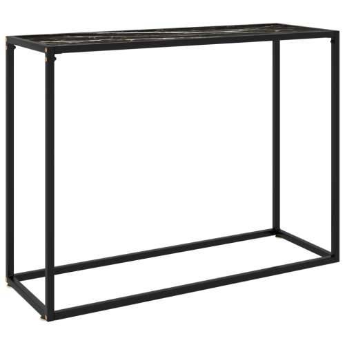 Konzolni stol crni 100 x 35 x 75 cm od kaljenog stakla