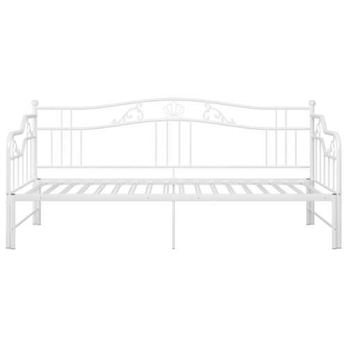 Okvir za krevet na razvlačenje bijeli metalni 90 x 200 cm - Bijela Cijena