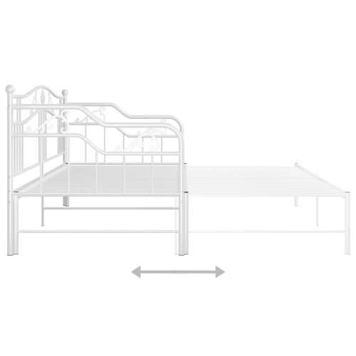 Okvir za krevet na razvlačenje bijeli metalni 90 x 200 cm - Bijela Cijena