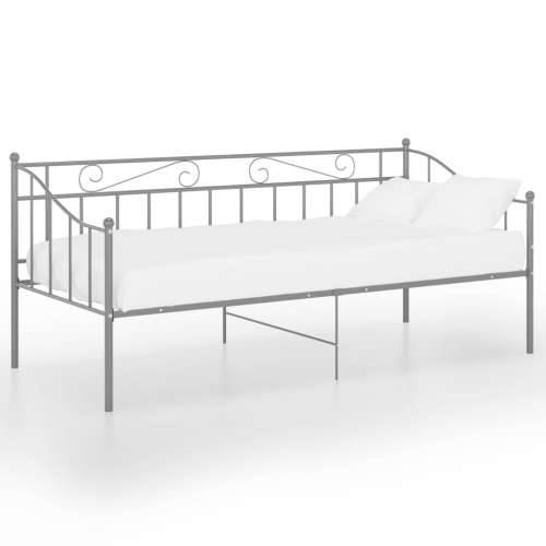 Okvir za krevet na razvlačenje sivi metalni 90 x 200 cm - Siva Cijena