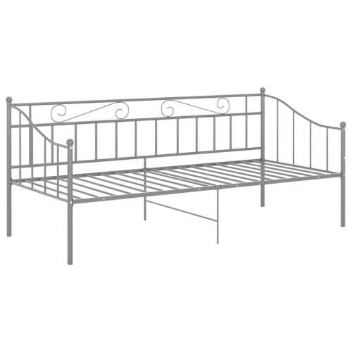 Okvir za krevet na razvlačenje sivi metalni 90 x 200 cm - Siva Cijena