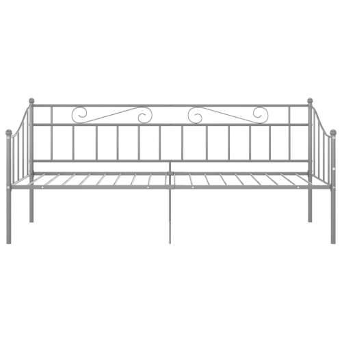 Okvir za krevet na razvlačenje sivi metalni 90 x 200 cm - Siva Cijena