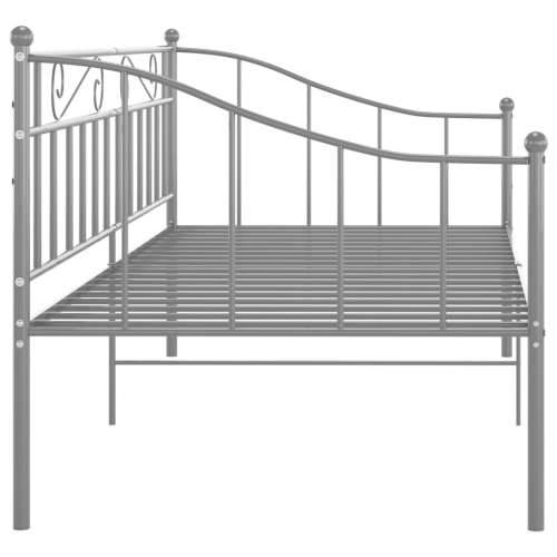 Okvir za krevet na razvlačenje sivi metalni 90 x 200 cm - Siva Cijena