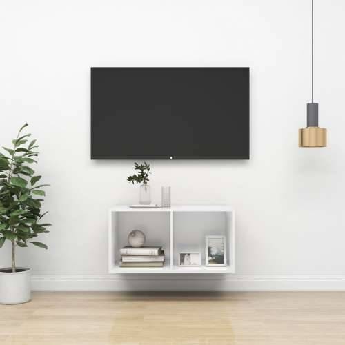 Zidni TV ormarić bijeli 37 x 37 x 72 cm od konstruiranog drva - Bijela 1 72 cm Cijena