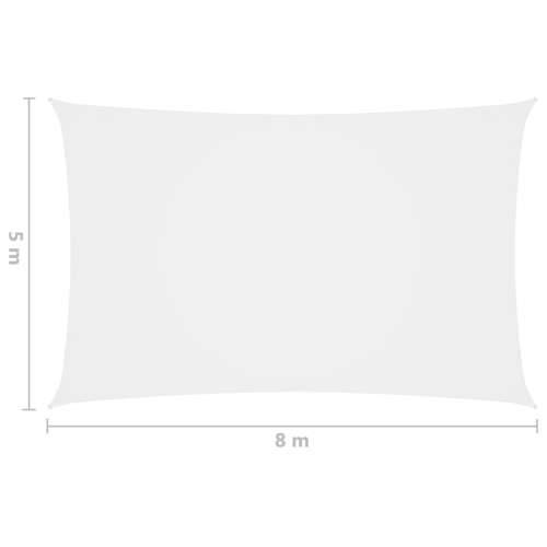 Jedro protiv sunca od tkanine Oxford pravokutno 5 x 8 m bijelo Cijena