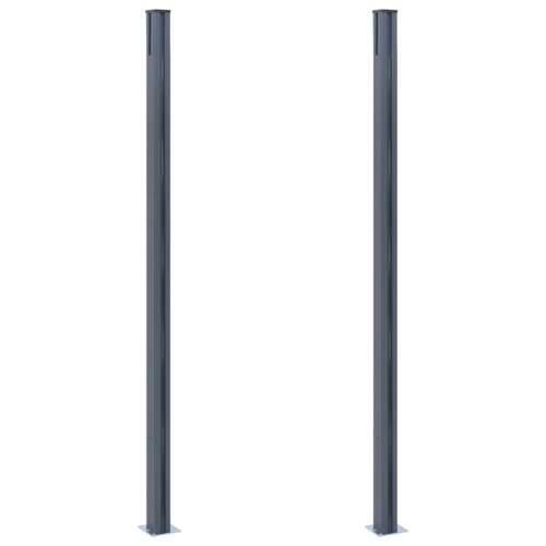 Stupovi za ogradu 2 kom tamnosivi 185 cm aluminijski Cijena