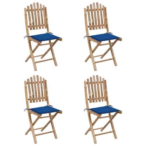 5-dijelni sklopivi vrtni blagovaonski set od bambusa - Kraljevski plava 40 x 40 x 4 cm 4 Cijena
