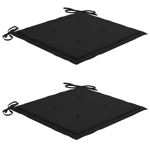 Sklopive vrtne stolice s jastucima 2 kom od bambusa - Crna 2 40 x 40 x 4 cm 1 Cijena