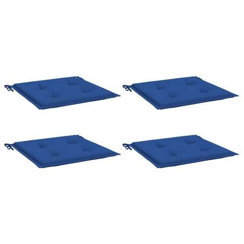 Jastuci za vrtne stolice 4 kom plavi 40x40x4 cm od tkanine - Kraljevski plava 40 x 40 x 3 cm 4 Cijena