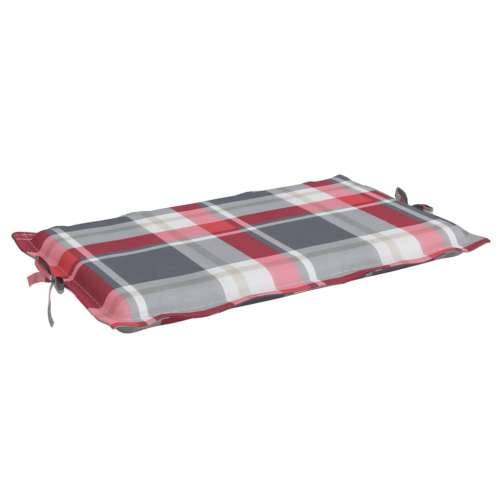 Jastuk za ležaljku crveni karirani 186x58x3 cm tkanina Oxford Cijena