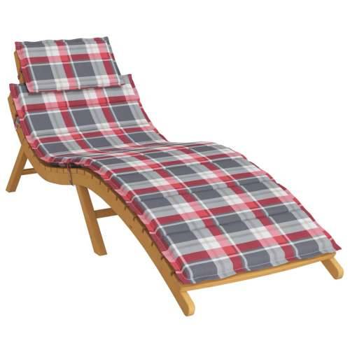 Jastuk za ležaljku crveni karirani 186x58x4 cm tkanina Oxford - Crveni karirani uzorak 1 Cijena